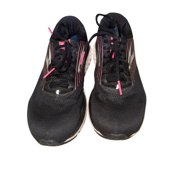 Brooks Addiction 14 Road Running Shoes 10.5 Black Pink Trail Sneakers Cushioned - Picture 4 of 12